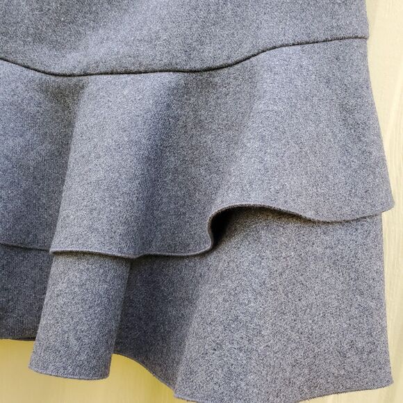 J.Crew Mini Skirt Ruffle/Layered Wool Blend/Double Fabric Heavyweight Size 4 - Picture 2 of 7